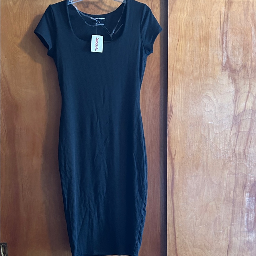 No Boundaries Black Midi Dress
